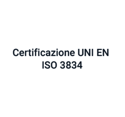 Certificazione UNI EN ISO 3834 Certificazione UNI EN ISO 3834