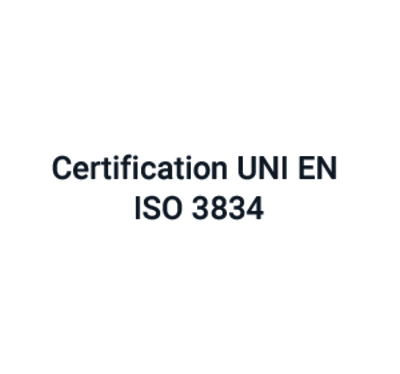 Certification UNI EN ISO 3834 Certification UNI EN ISO 3834