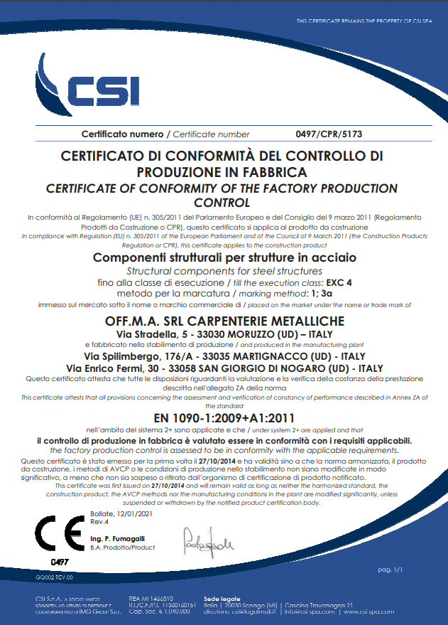 Certification EN 1090 